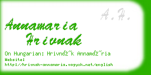 annamaria hrivnak business card